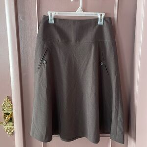 Brown A-line skirt with pockets